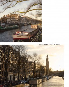 canaux amsterdam coucher soleil