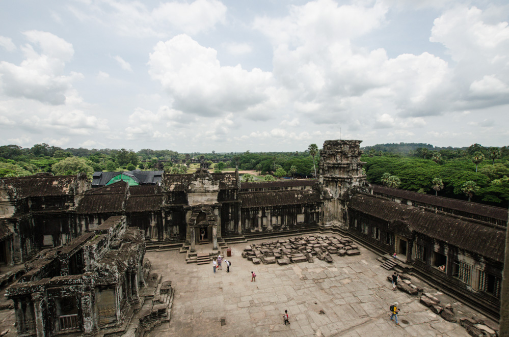 La vue au Sommet d'Angkor Wat